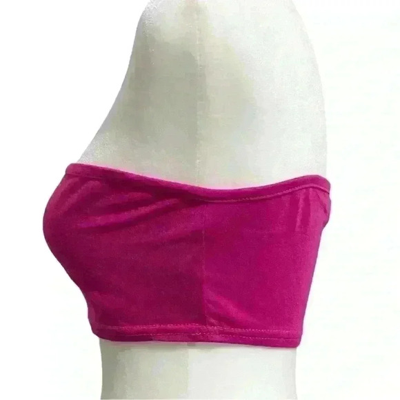 PrettyLittleThing Basic Hot Pink One Shoulder Strappy Crop Top - Picture 8 of 11